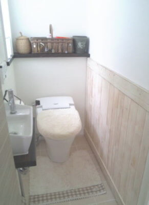 DIYでトイレをおしゃれにした例