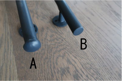 重厚感あるアイアン製ハンドル,DIYや店舗建具におすすめの取っ手