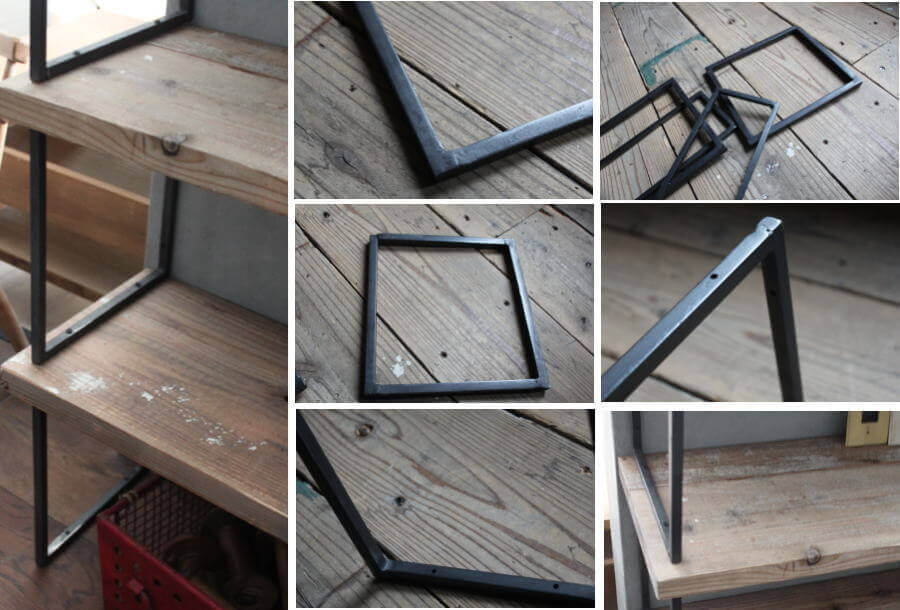 DIYで作るおしゃれなシェルフ用のアイアンブラケット