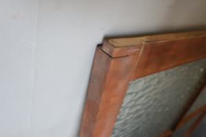 引き戸にも使えるUSEDブラウン木製窓