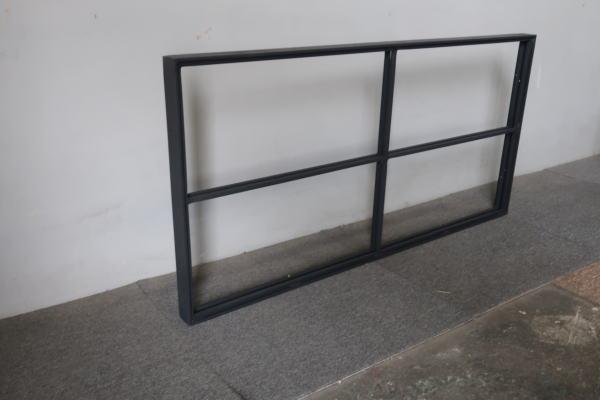 アイアン十字格子FIX窓104 md-d104(マットブラック・細線フレーム・W999×H499mm)