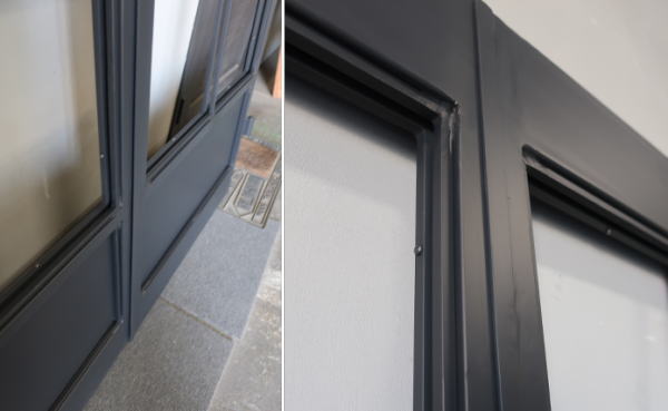 召合せ・兆番・ハンドル付き観音ドアのディテール