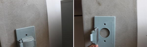 アメリカ製の蓋付コンセントカバー