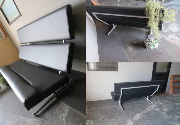 展示品限定販売のクールなブラックソファ