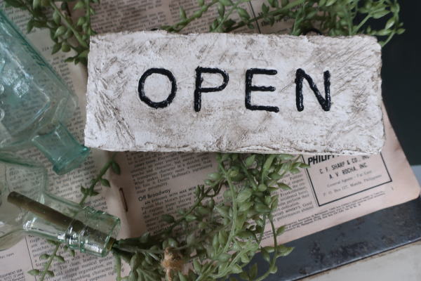 OPENサイン ブロック型サイン 店舗入口や玄関に置ける小型ディスプレイサイン