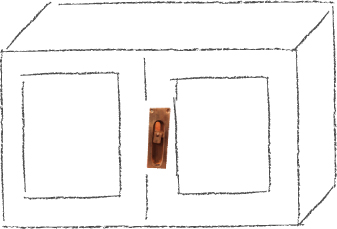 回し錠月の取っ手