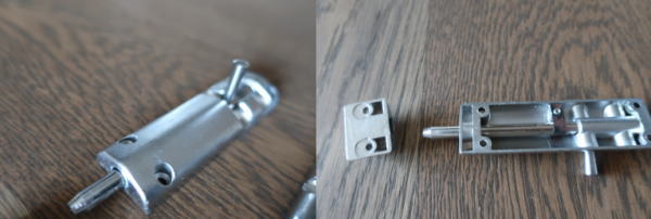 扉の簡易カギに使いたい金物