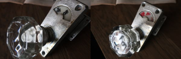 ショップのおしゃれなトイレドアのノブ