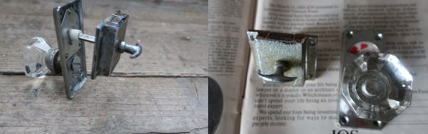 ガラス素材がかわいいドア金物