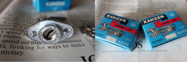 昔懐かしいデザインの木製引戸用鍵,25mm厚の扉に対応