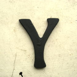 黒染め真鍮文字
