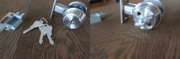 バックセットの狭いチューブラ錠