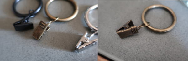 カーテン取付のかわいい金具