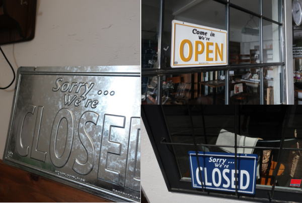 OPEN CLOSEのおしゃれなメタルサイン