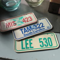 ミニサイズの車ナンバープレート