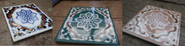 アクセントになるビクトリア風タイル