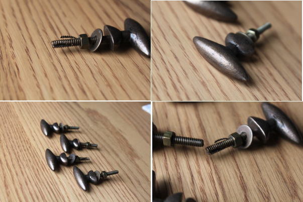 人気のアイアンのオーバルノブ