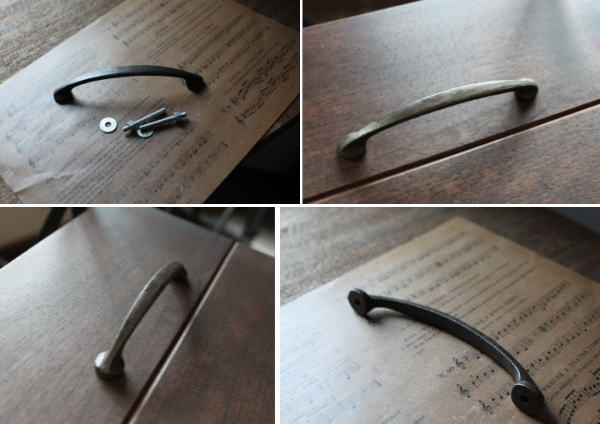 アンティークゴールドカラーのアイアンハンドル