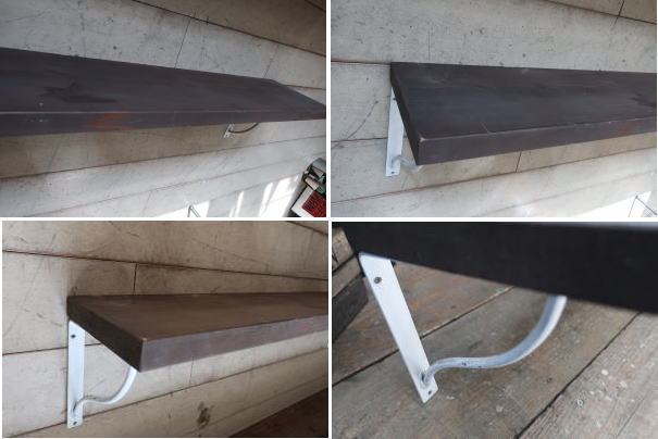 ブラケットと棚い板がセットになったウッドブラケット