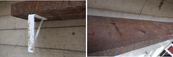 存在感抜群の古材ブラケット