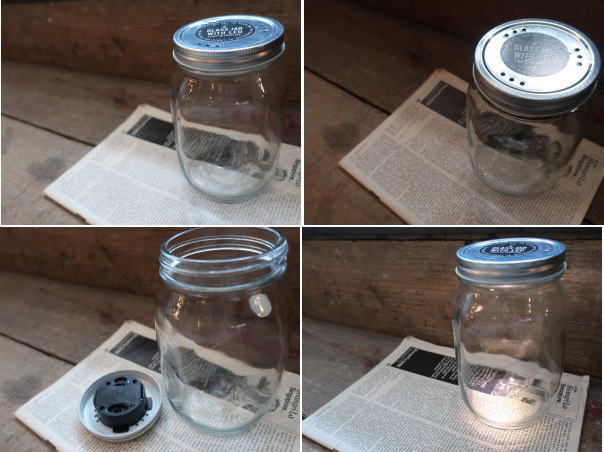 ガラスジャーライト