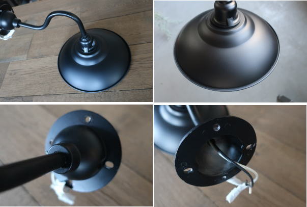 ブラックカラーでクールなレトロ照明