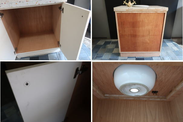 こだわりのアイテムを合わせた洗面台