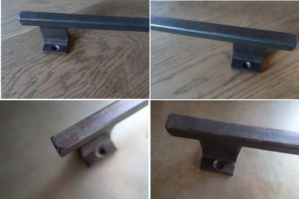 無骨なアイアンの風合いをいかしたアイアンハンドル