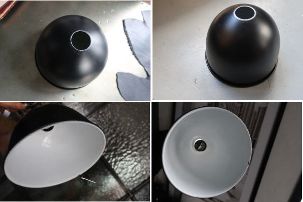 丸みのあるブラックシェード