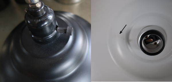 ブラックシェード付きのスポットライト