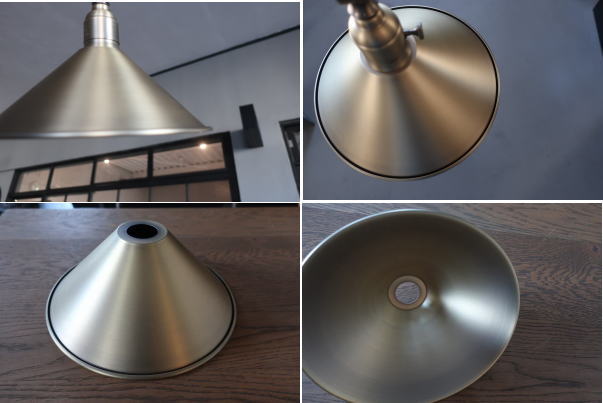 シンプルなアンティークゴールドカラーのシェード