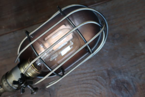 雰囲気有りのガード付きブラケットライト