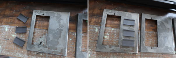 味のあるアイアンスイッチプレート