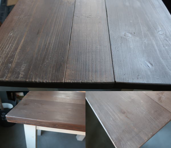 キッズテーブルにも使えるウッドテーブル